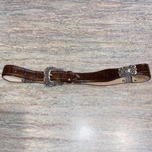 Fossil leather belt
